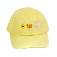 RilakkumaBear Gorra Summer Hats Cartoon Fashion Cute Baseball Cap Yellow Pink Embroidery Sun Visors 