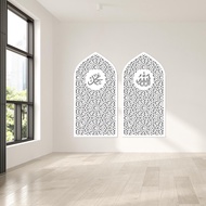 3D Islamic Pattern Cut Out Mihrab Islamic Dekorasi Dinding Dekorasi rumah Wall Art Double panel Kuba