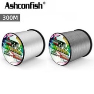 Ashconfish 8 股 300M 編織釣魚線 X8 PE 線白色灰色