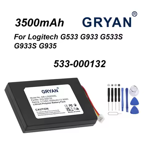 GRYAN Brand-New 3500mAh 533-000132 Mouse Battery For Logitech G533 G933 G533S G933S G935