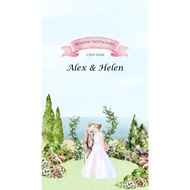 Garden Theme English Digital Wedding Invitation | E-invitation Card | Wedding card digital