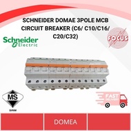 SCHNEIDER DOMAE 3POLE MCB Circuit Breaker (C6/ C10/C16/ C20/C32)