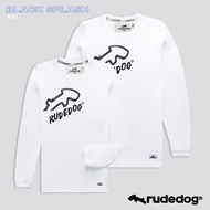 Rudedog  เสื้อแขนยาว  ชาย-หญิง สีขาว รุ่น Black Splash (ราคาต่อตัว)