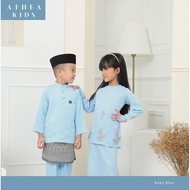 [ Baju Kurung Moden ] KURUNG ATHEA KIDS 2021 Color BABY BLUE Material Moss Crepe