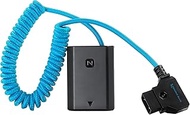 Kondor Blue D-Tap to NP-FZ100 Coiled Dummy Battery Cable for Sony a7S III/a7 IV, Blue
