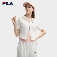 FILA CORE LIFESTYLE ORIGINALE SUMMER QUEST Women Knitted Short Sleeve Top (Black / White)