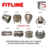 [100% ORIGINAL] FITLINE HEAVY DUTY CAMLOCK FITTING COUPLER JOINT (STAINLESS STEEL)