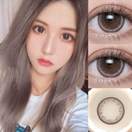 【ready stock】2pcs grey  contact lens  with solution  14.5 doll eye