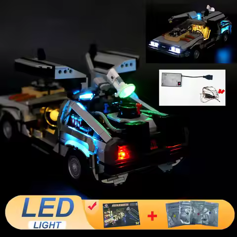 LED Light Kit For LEGO 10300 compatible 99998 Back to the future DIY Gift (Not Include Building Bloc