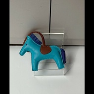 Hermes 藍色皮革小馬吊飾