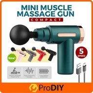 PRODIY USB Mini Massage Gun Muscle Massage Gun Fascial Gun Mesin Urut Badan Fascia Gun Machine massa