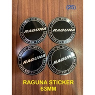 RAGUNA STICKER  LOGO 63MM DIAMETER FOR RIM RAGUNA LOGO (25)