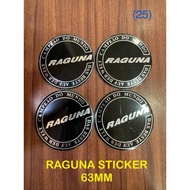 RAGUNA STICKER  LOGO 63MM DIAMETER FOR RIM RAGUNA LOGO