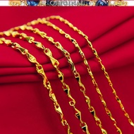 Thin chain pure 916gold female 916gold ingot necklace clavicle necklace in stock