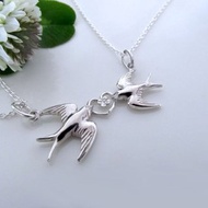心形燕子對項鍊