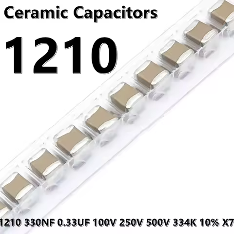 (10pcs) 1210 330NF 0.33UF 100V 250V 500V 334K 10% X7R 3225 SMD Ceramic Capacitors