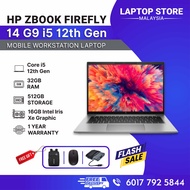 HP ZBook Firefly G9 12th Gen | 32GB DDR5 RAM 512GB SSD | Workstation Laptop for Designing | 1 Year W