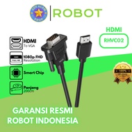 Robot RHVC02 HDMI To VGA Cable Male To Male 1080P FHD Resolution