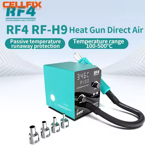 RF4 RF-H9 Intelligent Digital Display Hot Air Soldering Station for PCB BGA IC Chip Rework Desolderi