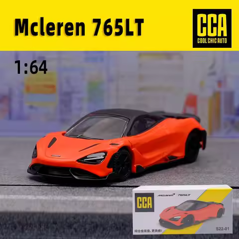 CCA 1/64 Mcleran 765LT Super Sports Car Alloy Diecast Model Car Alloy Chassis Four wheel Suspension 
