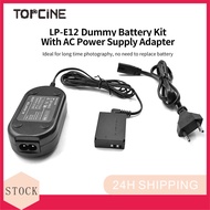 Topcine ACK-E12 AC Power Adapter LP-E12 DR-E12 DC Coupler Dummy Battery, Kit for Canon EOS M50 Mark   II, EOS M50 M100 M200 M M2 M10, Kiss M, Kiss M2 Cameras