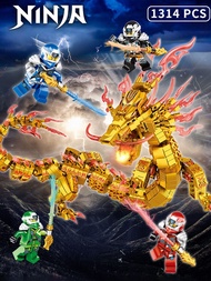 Phantom Ninja Dragon Mech Assembled Huge Fit Robot Assembled Lego Building Blocks Gift For Children