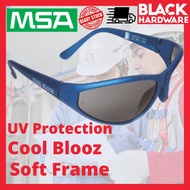 Black Hardware MSA Cool Blooz Eye Cermin Mata Safety PPE Protective UV Impact Soft Glasses Spectacle