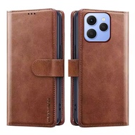 Wallet Phone Case For Tecno Spark 40 4G KM5 With Card Holder Magnetic Flip Leather Stand Protection 
