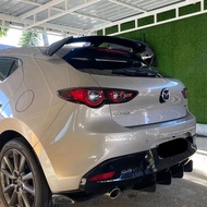 For Mazda 3 hatchback Spoiler ABS Plastic Rear Trunk Wing Car Body Kit Accessories