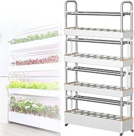 Hydroponic Growing Kits Hydroponics Tower Plants Vertical Hydroponics Grow Kits, Indoor Gardening Greenhouse 48/64 /90/120 Holes Pvc Plant Growing Systems,for Herbs,Fruits And Vegetables (Size : 64ho