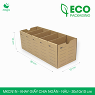 MKCN1N - 30x10x10 cm - 20 khay giấy carton chia ngăn - Khay đựng đồ linh kiện văn phòng phẩm