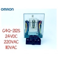 Omron Ratchet Relay G4Q-212S AC220 DC24V 110VAC with Base