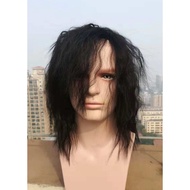 Exploding Head Beggar Wig Black Stage Performance Crazy Beggar Funny Full Wig Set Prisoner