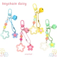 GANTUNGAN Daisy Flower Bell Keychain Cute Aesthetic Daisy Flower Hanging/