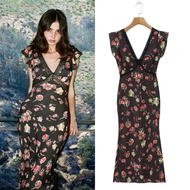 Black Lace V Neck Dress 80038 (TENC)