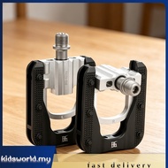 [kidsworld.my] BG-4236 Folding Bicycle Pedals 3-Bearing Aluminum Anti-Slip Studs CrMo Axle
