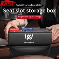 Toyota Alphard Car Seat Gap Storage Bag PU Leather Car Seat Side Gap Filler Organizer For Alphard AH10 AH20 AH30 AH40 TRD GR Sport Accessories