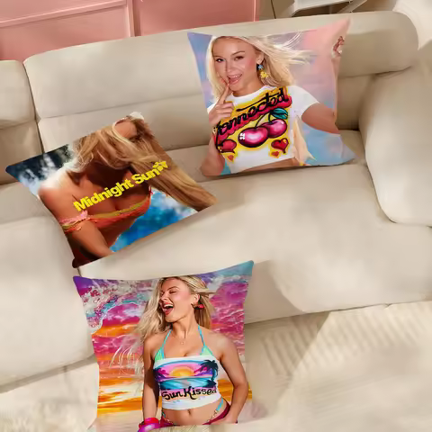 Singer Z-Zara Larsson Midnight Sun Pillow Case Applicable Space For Guest Rooms Interiors Cars Offic
