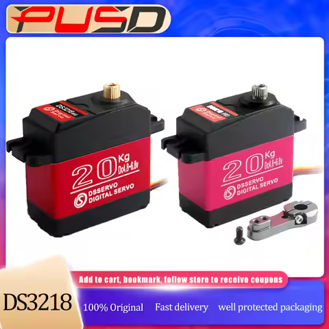 Waterproof DS3218 20KG High Speed Digital Servo 180°/270° Metal Gear RC Servo With Metal Arm for 1/8