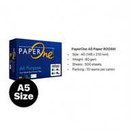 PaperOne A5 Paper 70gsm & 80gsm – Copier Paper / A5 Kertas Printing Paper (500 Sheets/Ream)