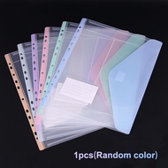 【F2-TG150】A4/Long File Bag Loose Leaf Transparent Data Book 11Hole File Organizer Mixed Color Binder
