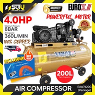 EUROX GOLD EAW-7420 / EAW7420G / EAX7420 200L 4HP 8BAR Air Compressor 1050RPM