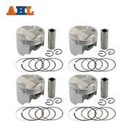 AHL 4pcs/Set STD/ +25/ +50 Bore Size 55mm/ 55.25mm/ 55.5mm Piston & Ring Kit For HONDA VFR400 VFR 21