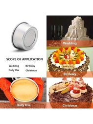 可拆卸底圓形蛋糕烤盤，婚禮/生日派對DIY烘焙工具，多功能家用廚房蛋糕模具