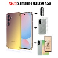 4 IN 1 Samsung Galaxy A56 Shockproof Phone Case for Samsung A06 A16 A26 A36 Ceramic Frosted Film+Cam