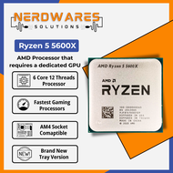 NerdWares Solutions AMD Ryzen 5 5600X 6 Cores 12 Threads AM4 CPU Socket Gaming Desktop Processor (Tr