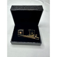 -Tie Clip and Cufflinks Set with box - High Quality Genuine Imported Cufflink