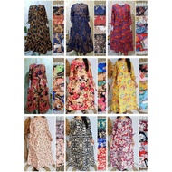 Gamis Katun Jepang Lokal Dress Muslim Jubah Kajep Motif Bunga Janbol