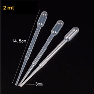 หลอดหยดวุ้น เรซิน ของเหลวชนิดต่างๆ dropper พลาสติกใส (1 ชุด 10 ชิ้น)