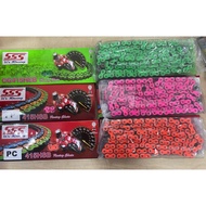 100% ORIGINAL -SSS CHAIN 415 -132L CHAIN RACING SSS COLOUR CHAIN - 415 X 132L (PINK/GREEN/ORANGE/BLU